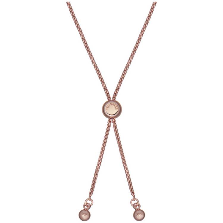 Ted Baker rose gold plated crystals adjustable bracelet - British product