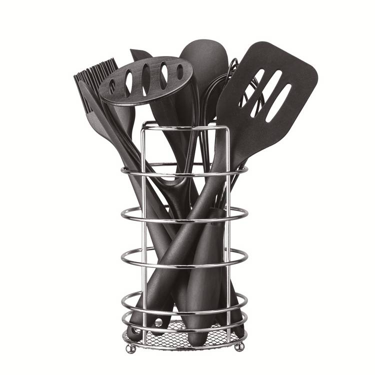 Argos Home silicone utensil set 8-piece black - British product
