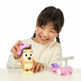 Bluey Bingo Chat Mates figure with scooter, UK version