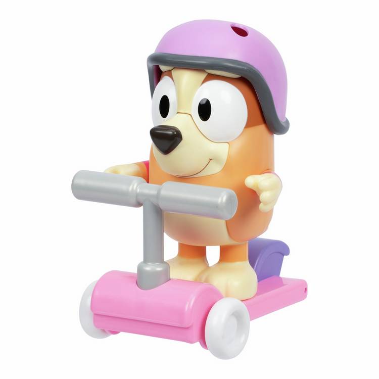 Bluey Bingo Chat Mates figure with scooter, UK version