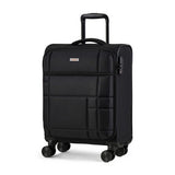 Rock 8 wheel soft suitcase small black, imported from the UK