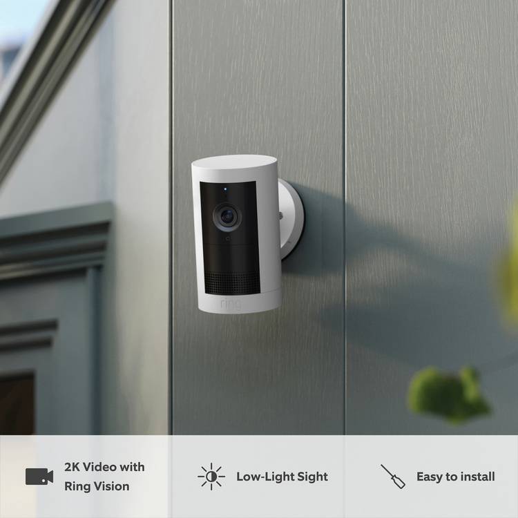Ring outdoor security camera Plus Battery 2K white (British brand)