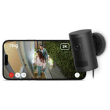 Ring Outdoor Camera Plus 2K black security camera, imported from the UK