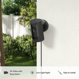 Ring Outdoor Camera Plus 2K black security camera, imported from the UK
