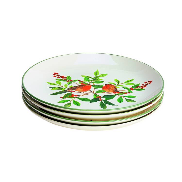 Argos Home Robin green stoneware side plate set, UK version