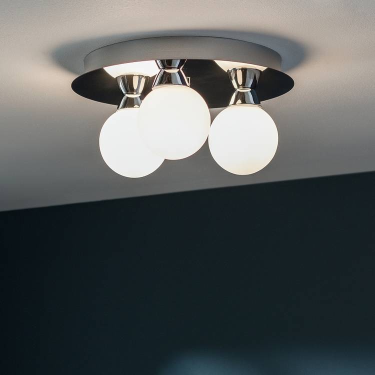 Argos Home Yuko chrome flush ceiling light - British product