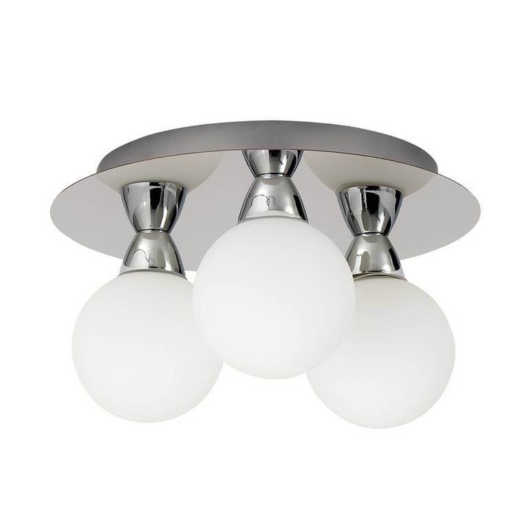 Argos Home Yuko chrome flush ceiling light - British product