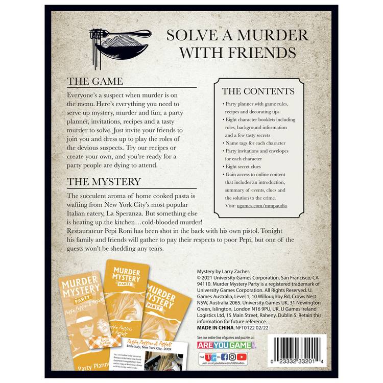 Murder Mystery Dinner Party Game (British brand)