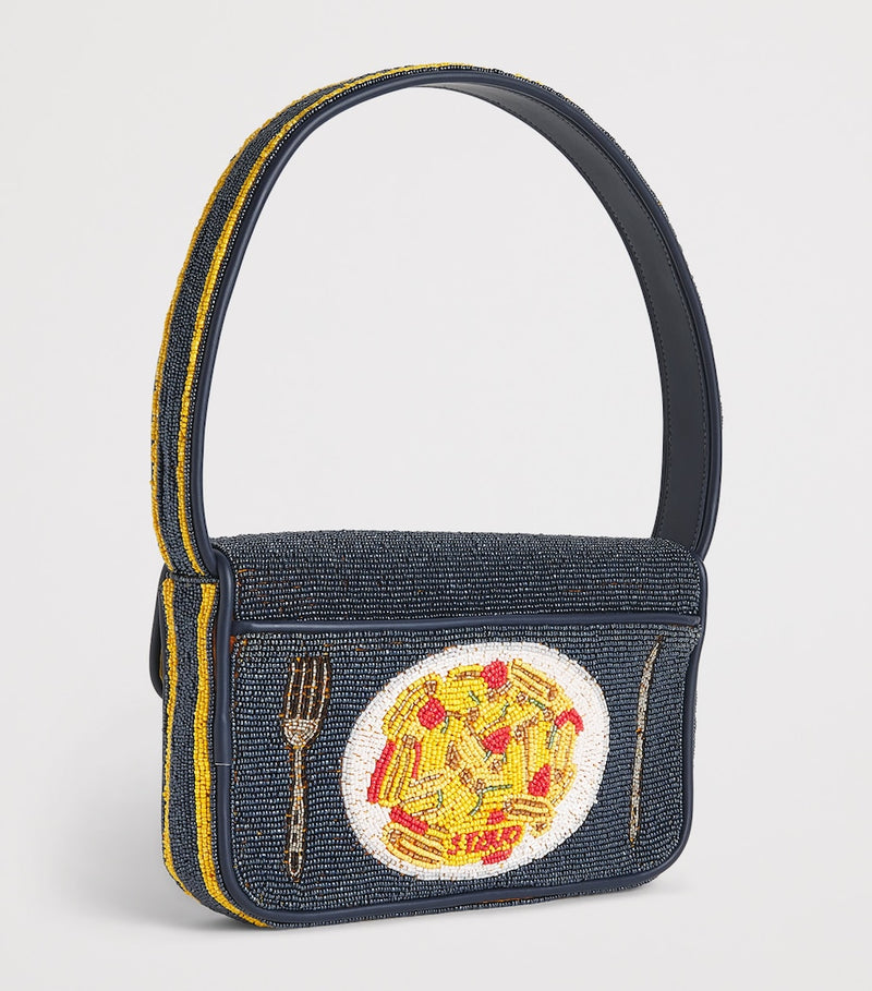 STAUD beaded shoulder bag Tommy 20x15x10cm (British brand)