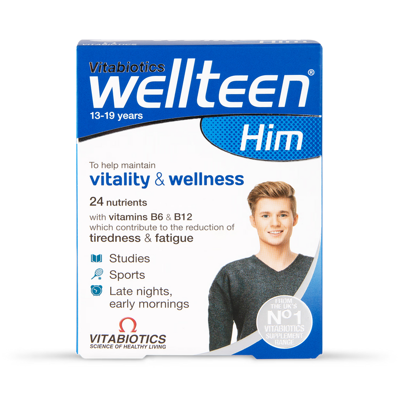 Vitabiotics Wellteen Him multivitamin 28 tablets (British brand)