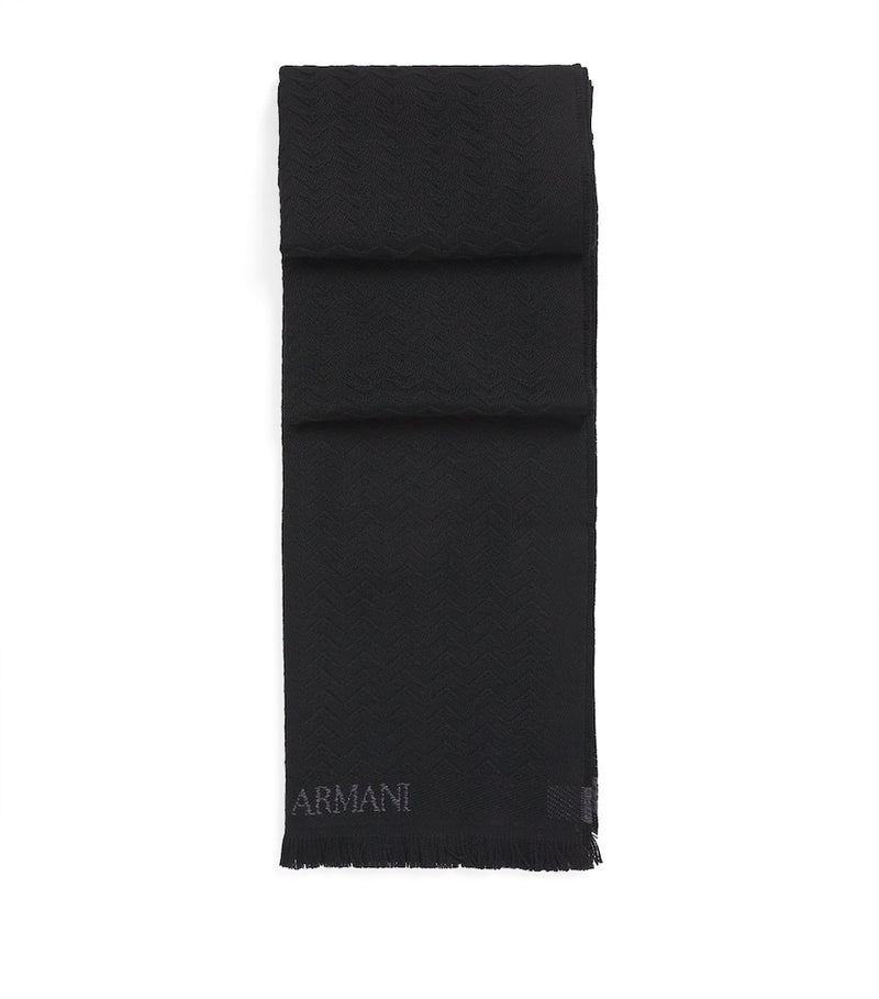 Giorgio Armani wool geometric print scarf 180cm x 40cm (British brand)