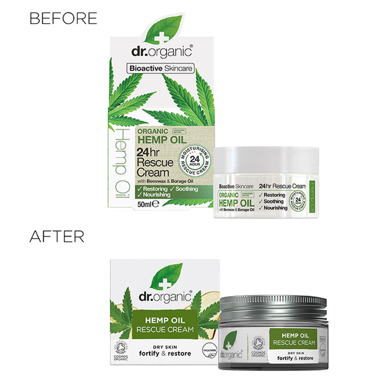 Dr Organic Hemp Oil Rescue Cream 50ml - British product