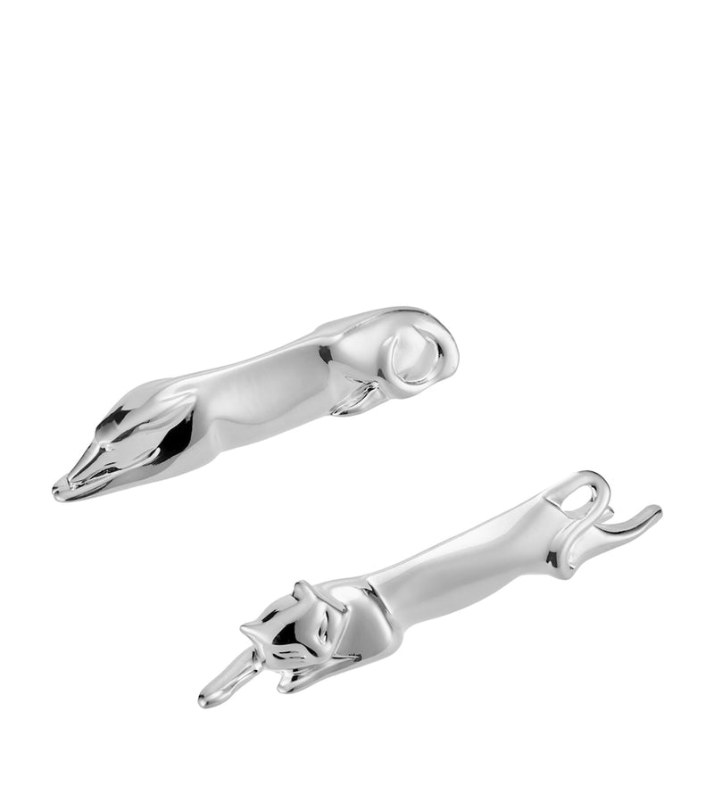 Christofle Gallia silver-plated knife rests cat and dog shapes (British brand)