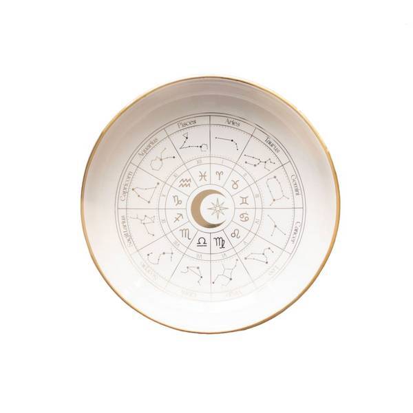 Something Different astrology trinket dish with gold detail 10.6cm, imported from the UK