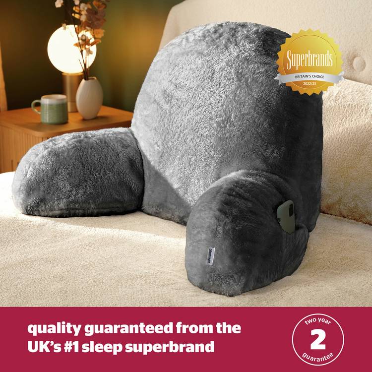 Silentnight cosy cuddle cushion grey, imported from the UK