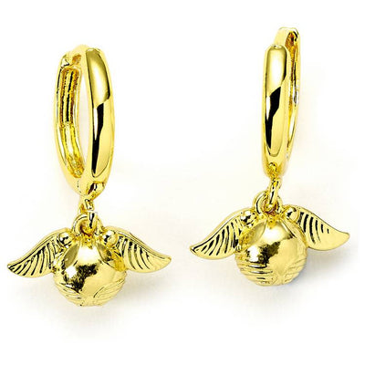 Argos Harry Potter Golden Snitch Gold Tone Huggie Earrings- Buy online at McGrocer