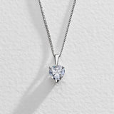 Argos Revere Sterling Silver Heart Cubic Zirconia Pendant Necklace 45.7cm- Buy online at McGrocer
