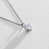 Revere sterling silver heart pendant with cubic zirconia, imported from the UK