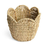 Habitat large scallop rattan planter natural, UK version
