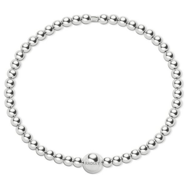Radley silver plated bead hinged bangle, imported from the UK