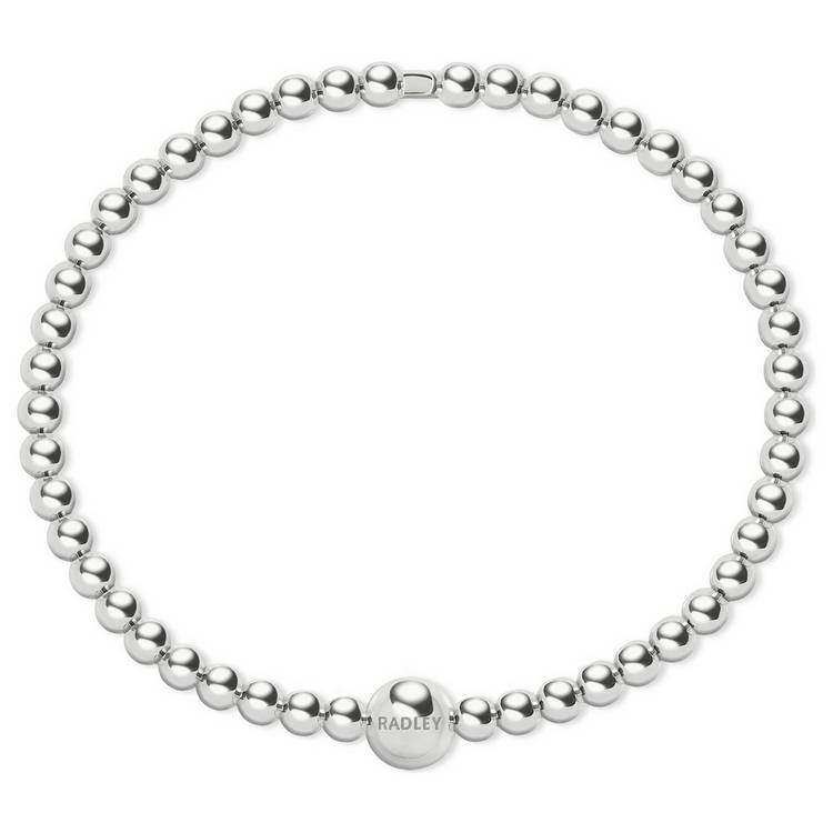 Radley silver plated bead hinged bangle, imported from the UK