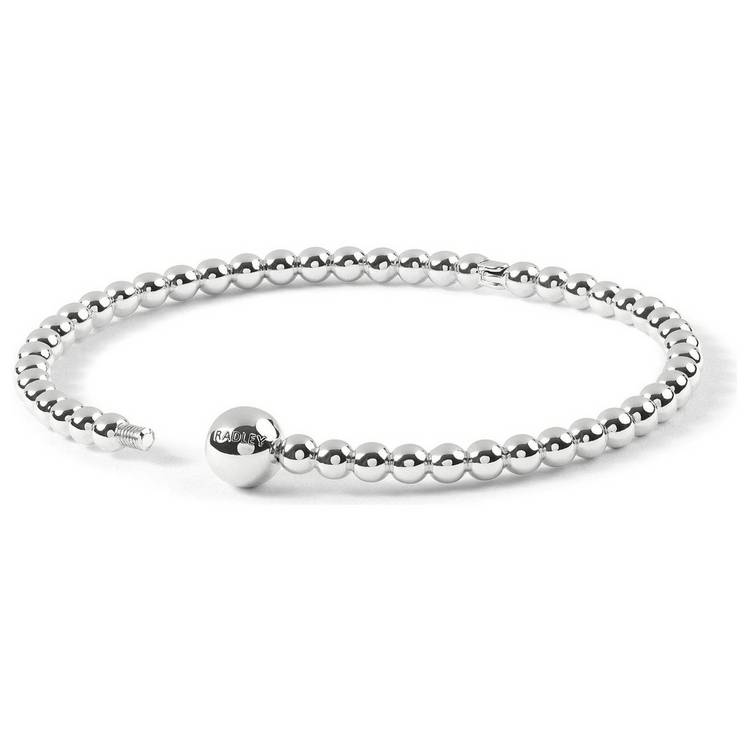 Radley silver plated bead hinged bangle, imported from the UK