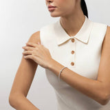 Radley silver plated bead hinged bangle, imported from the UK
