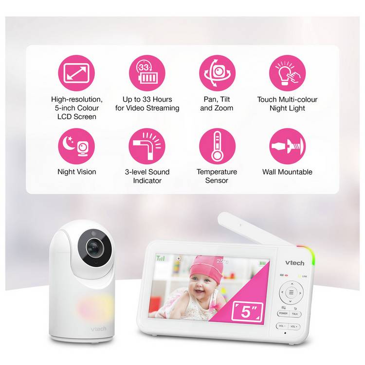 Vtech 5 inch video baby monitor, UK version