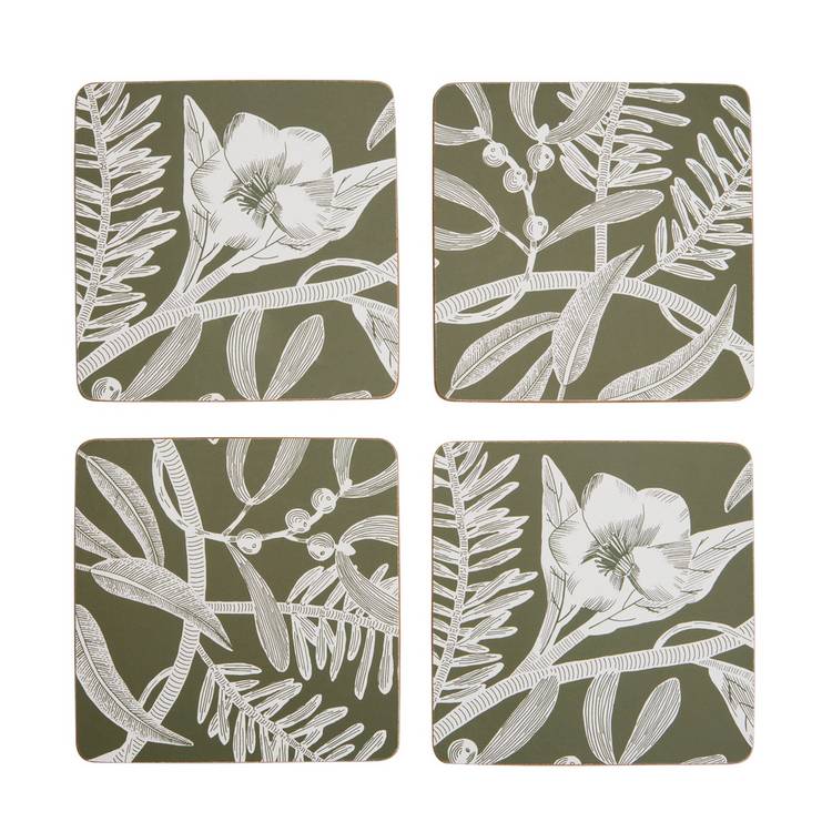 Habitat floral placemats and coasters set of 4 - wildflower pattern (British brand)