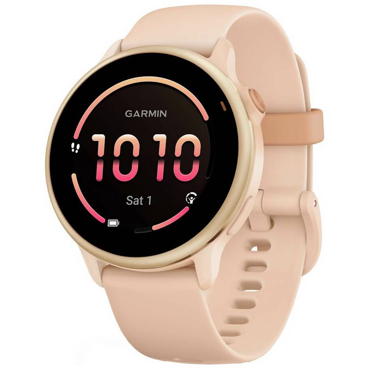 Garmin Vivoactive 6 GPS smart watch 42mm Pink Dawn, imported from the UK