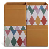 Habitat Harley orange pop-up storage boxes for kids, imported from the UK
