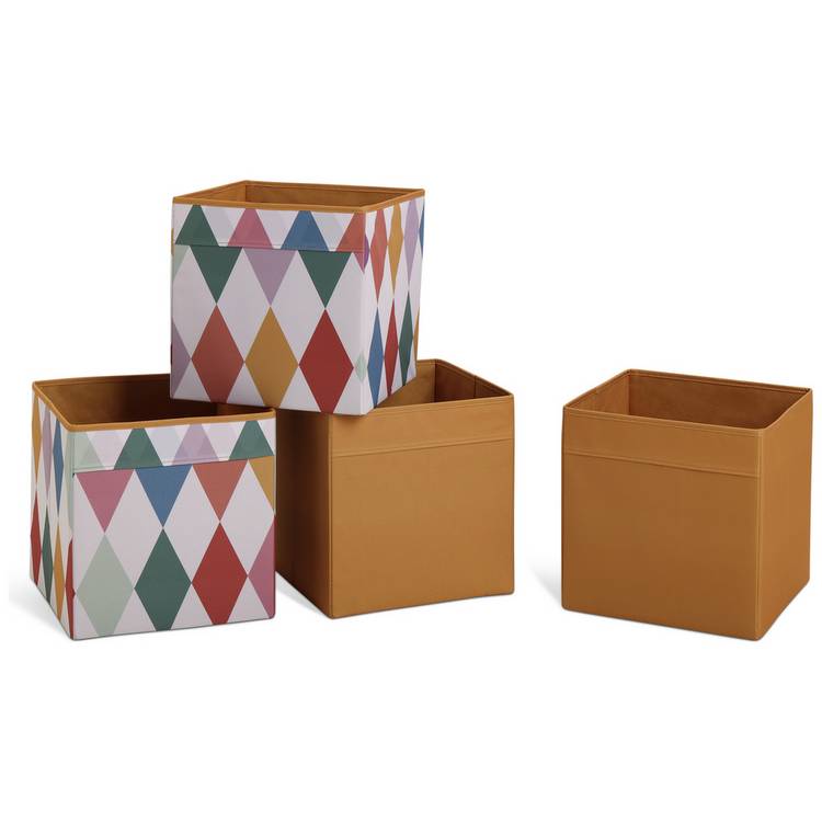 Habitat Harley orange pop-up storage boxes for kids, imported from the UK