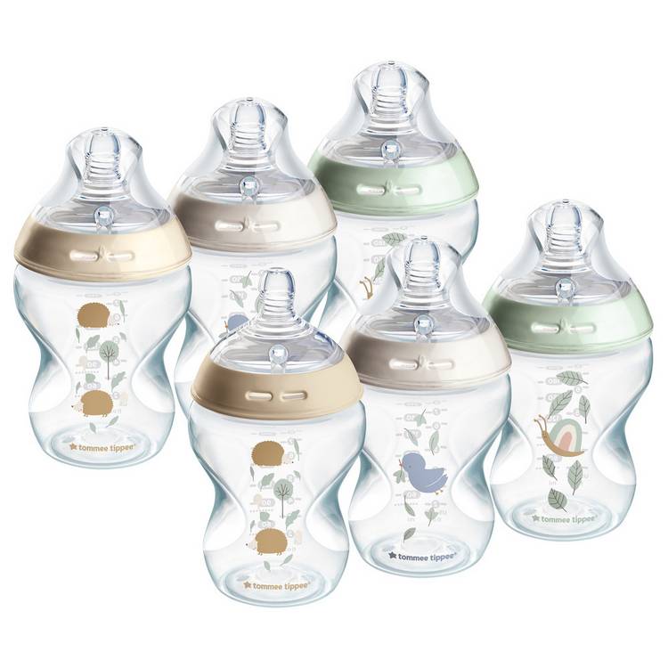 Tommee Tippee anti-colic bottles 260ml 6 pack, imported from the UK