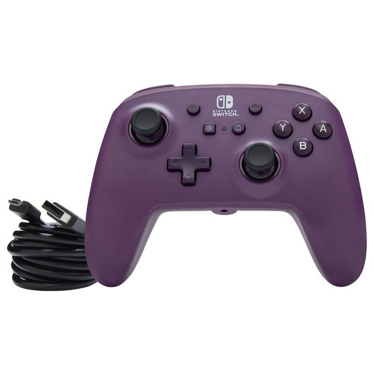 PowerA Cosmic Purple wired controller for Nintendo Switch (British brand)
