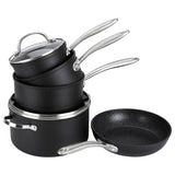 Argos Prestige Scratch Guard 5 Piece Aluminium Pan Set - Black- Buy online at McGrocer