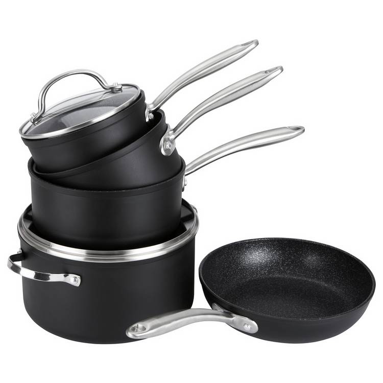 Prestige Scratch Guard pan set 5 piece, imported from the UK