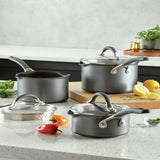 Argos Circulon Scratch Defense 3 Piece Aluminium Saucepan Set- Buy online at McGrocer