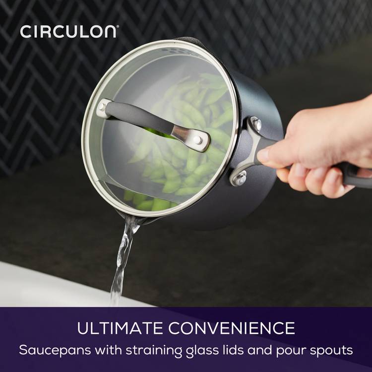 Circulon Scratch Defense 3 Piece Saucepan Set (British brand)