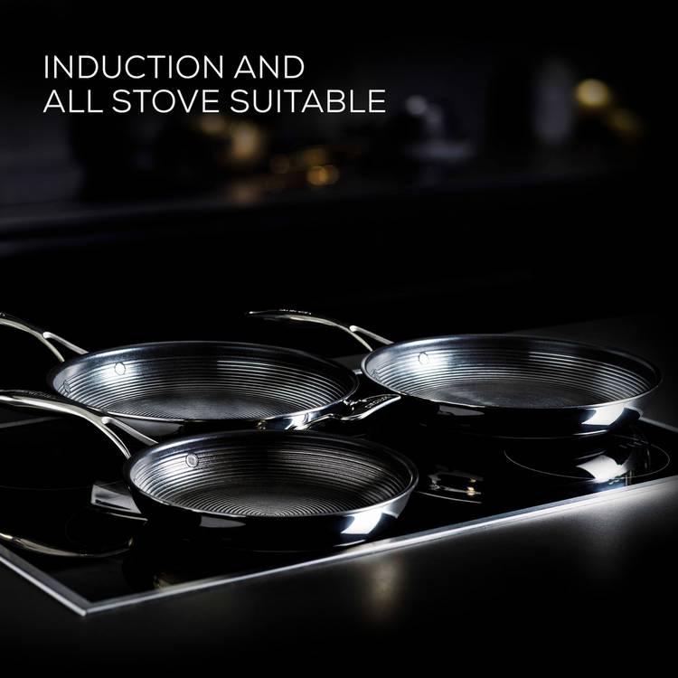 Circulon 3 piece stainless steel pan set (British brand)