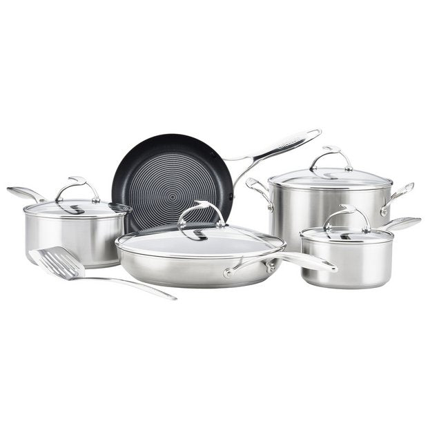 Circulon 5-piece stainless steel pan set (British brand)