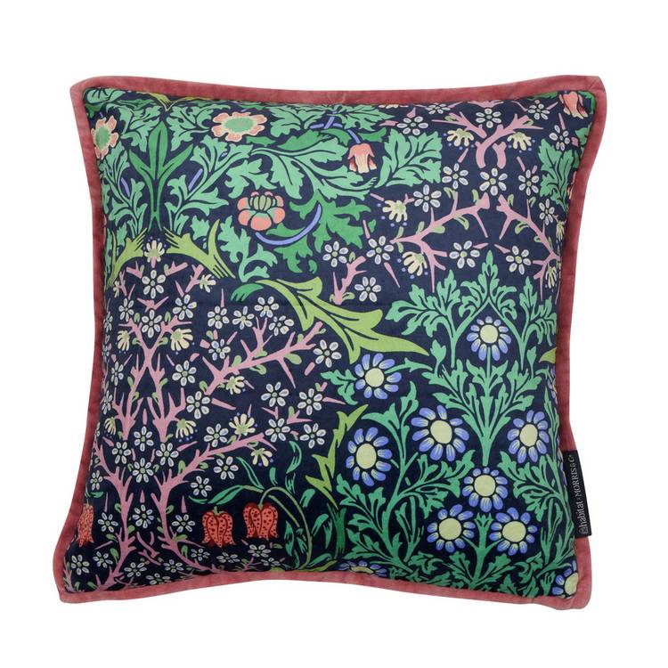 Habitat Morris & Co. Blackthorn cushion green 43x43cm, imported from the UK