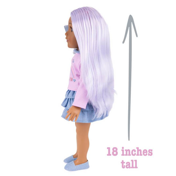 DesignaFriend Marnie doll with multi-coloured hair 18 inch - British product