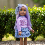 DesignaFriend Marnie doll with multi-coloured hair 18 inch - British product