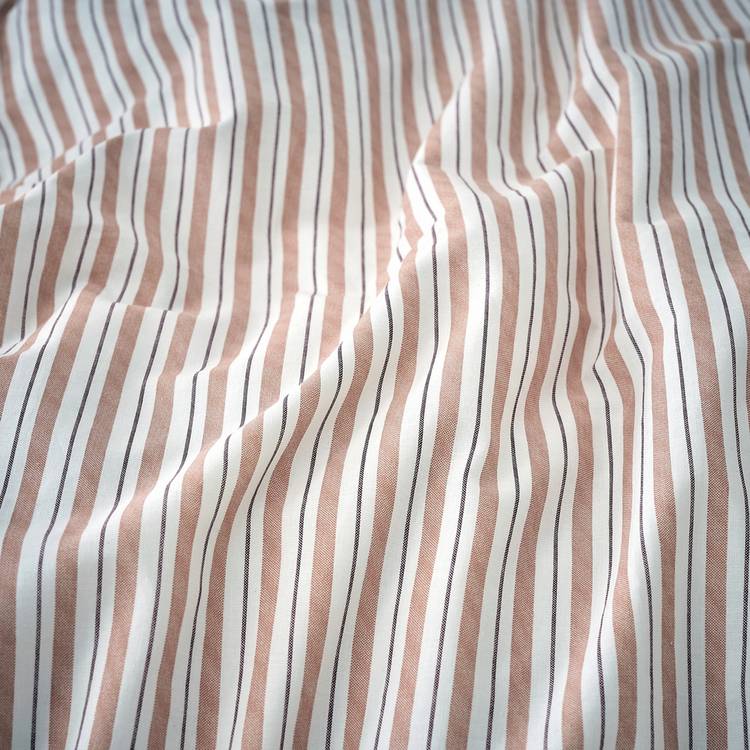 Habitat rust stripe bedding set single duvet cover and pillowcase - British product