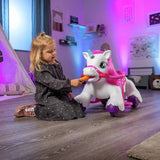 Xootz Magical Unicorn electric ride on with light-up horn - British product