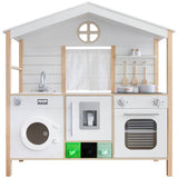 Argos Chad Valley House Style Wooden Kitchen Playset with Sink, Oven & Recycling Bins (100x96.5x30cm)- Buy online at McGrocer
