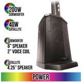 KAM KMPA600 tower PA system 240W, imported from the UK