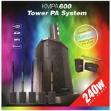 KAM KMPA600 tower PA system 240W, imported from the UK