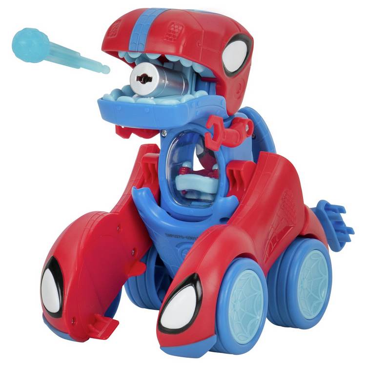 Spidey-Rex Racer transforming dinosaur vehicle toy, UK version