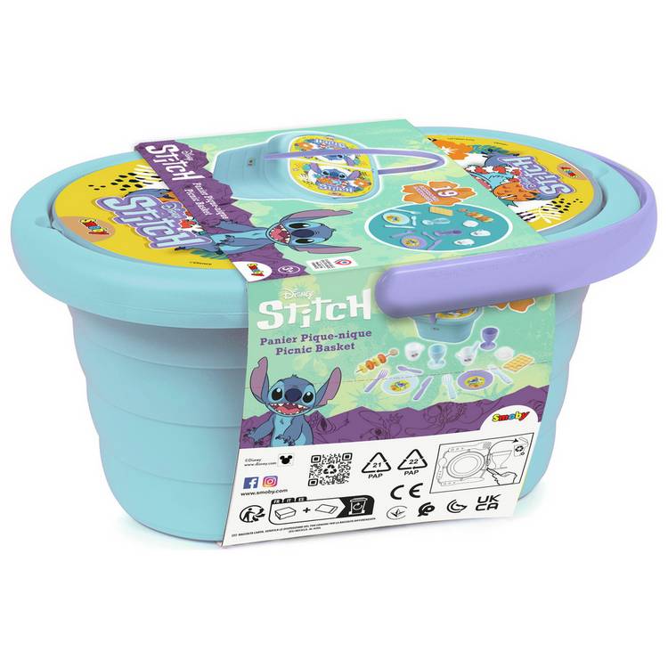 Smoby Stitch picnic basket with 19 accessories - British product